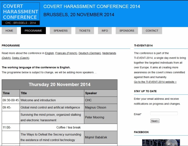 Covert Harassment Conference Brussels