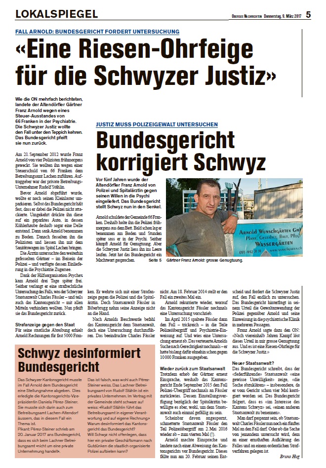 Bundesgericht korrigiert Schwyz